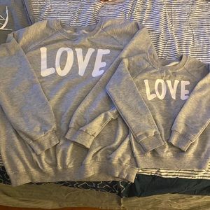 Mommy and me matching sweatshirts